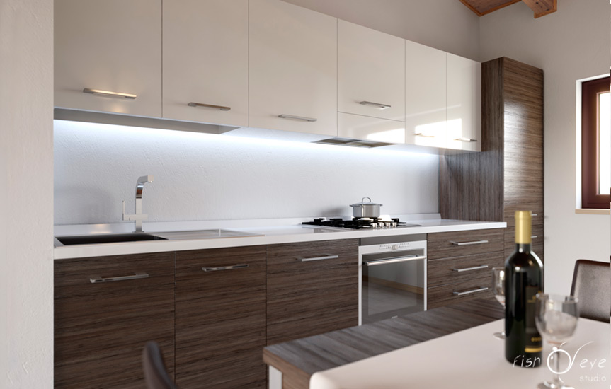 render cucina appartamento