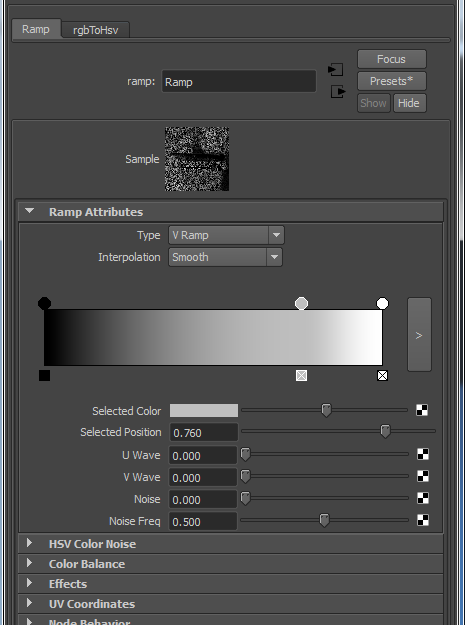 image of the gamma editing through the ramp