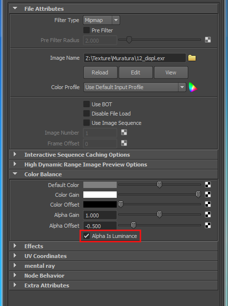 activate alpha is luminance to make it work with displacement