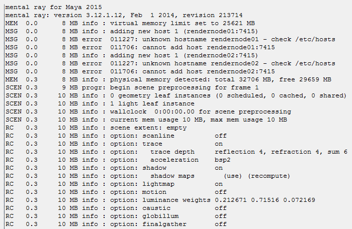 output window image Mental Ray 2015 satellite