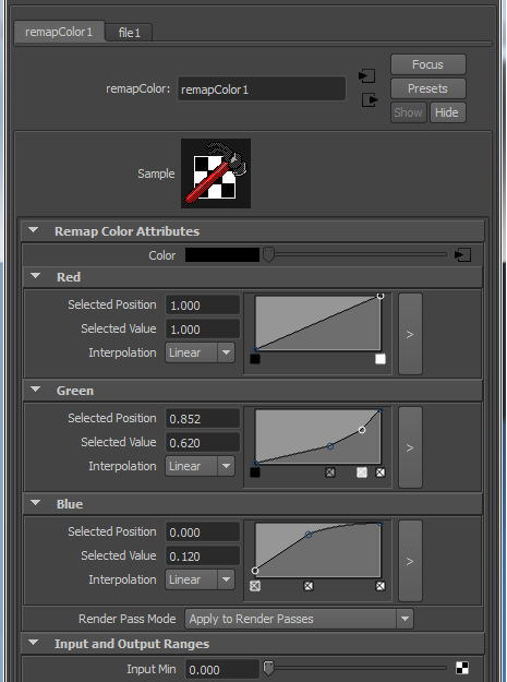 Maya Help, Graph Editor colors