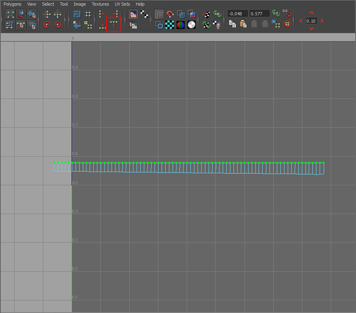 alignment of the upper UVs