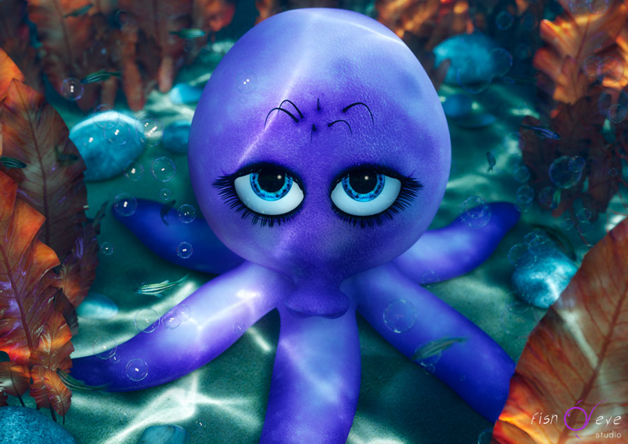 Little Octopus | character of a series of cartoon-like fishes