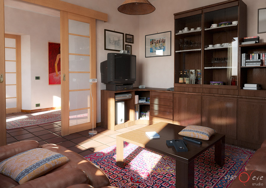 Rendering soggiorno - Fisheye Studio Rendering soggiorno - Fisheye Studio