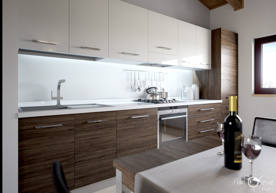 interior render of a residence apartment in Tuscany 03