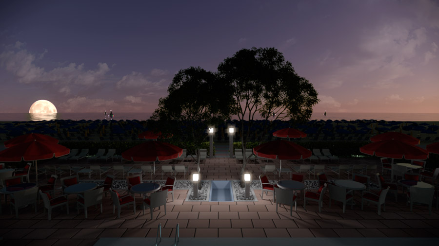 Termini beach hotel jesolo advertising animation 06