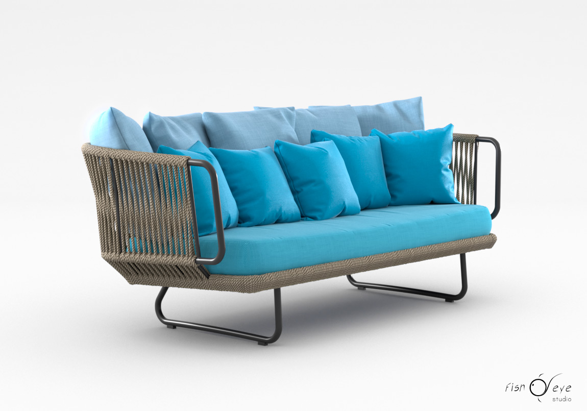 Babylon Sofa 3D model 174d3c by Varaschin 01