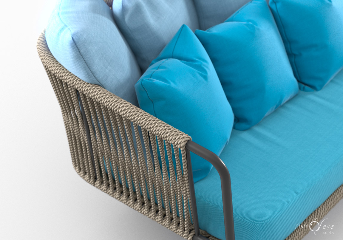 Babylon Sofa 3D model 174d3c by Varaschin 03