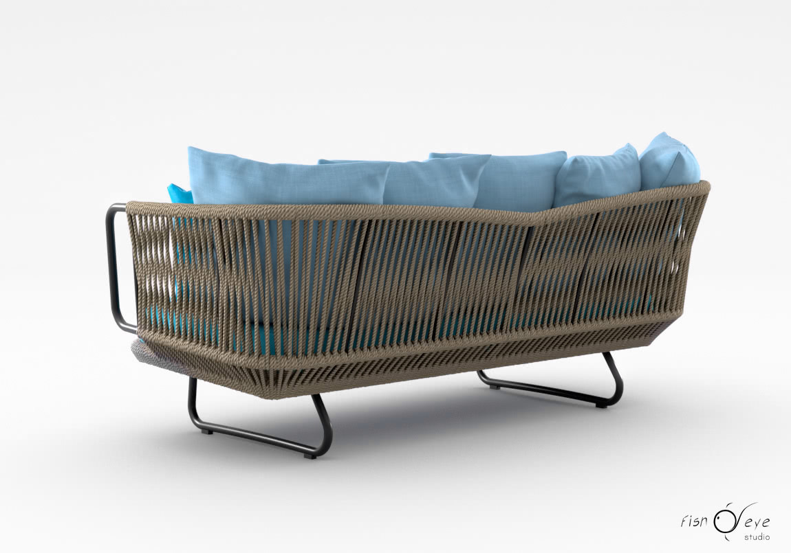 Babylon Sofa 3D model 174d3c by Varaschin 02